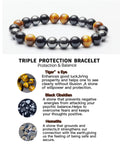 KAVAGOBO Pulsera protección triple, hematita visible, sensación de anclaje y calma.