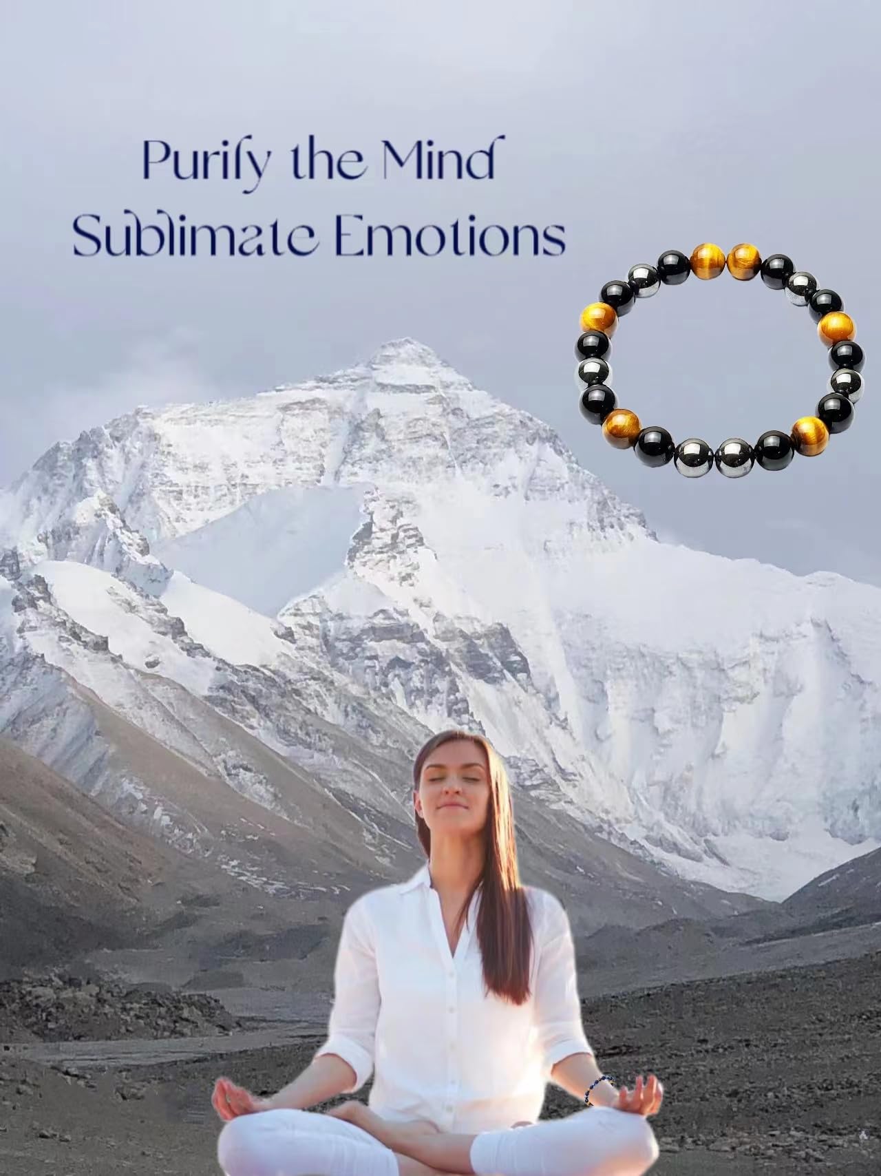 KAVAGOBO Pulsera protección triple, obsidiana negra, potencia la tranquilidad y el sueño.