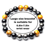 KAVAGOBO Pulsera protección triple, talla grande, ajuste cómodo para muñecas 6.7 a 7.5 pulgadas.