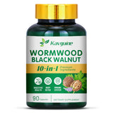 Kavguine 10 en 1: botella de cápsulas para apoyo digestivo diario.