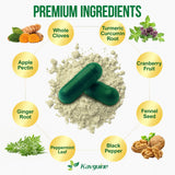 Kavguine curcumina y pimienta para mejor absorción de nutrientes.