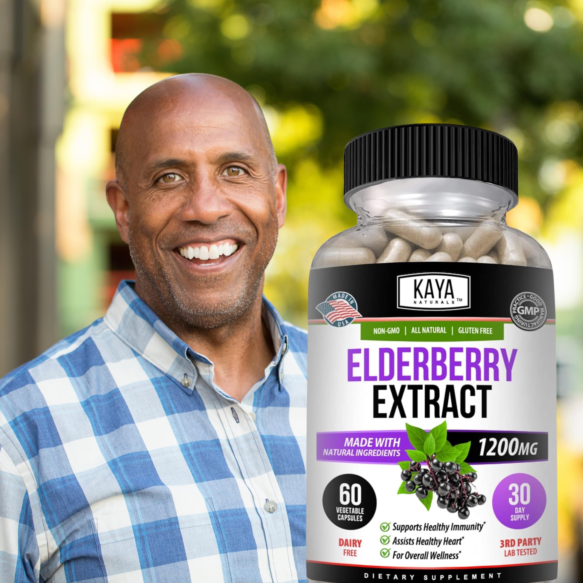 Kaya Naturals Elderberry, empaque natural para consumo consciente.