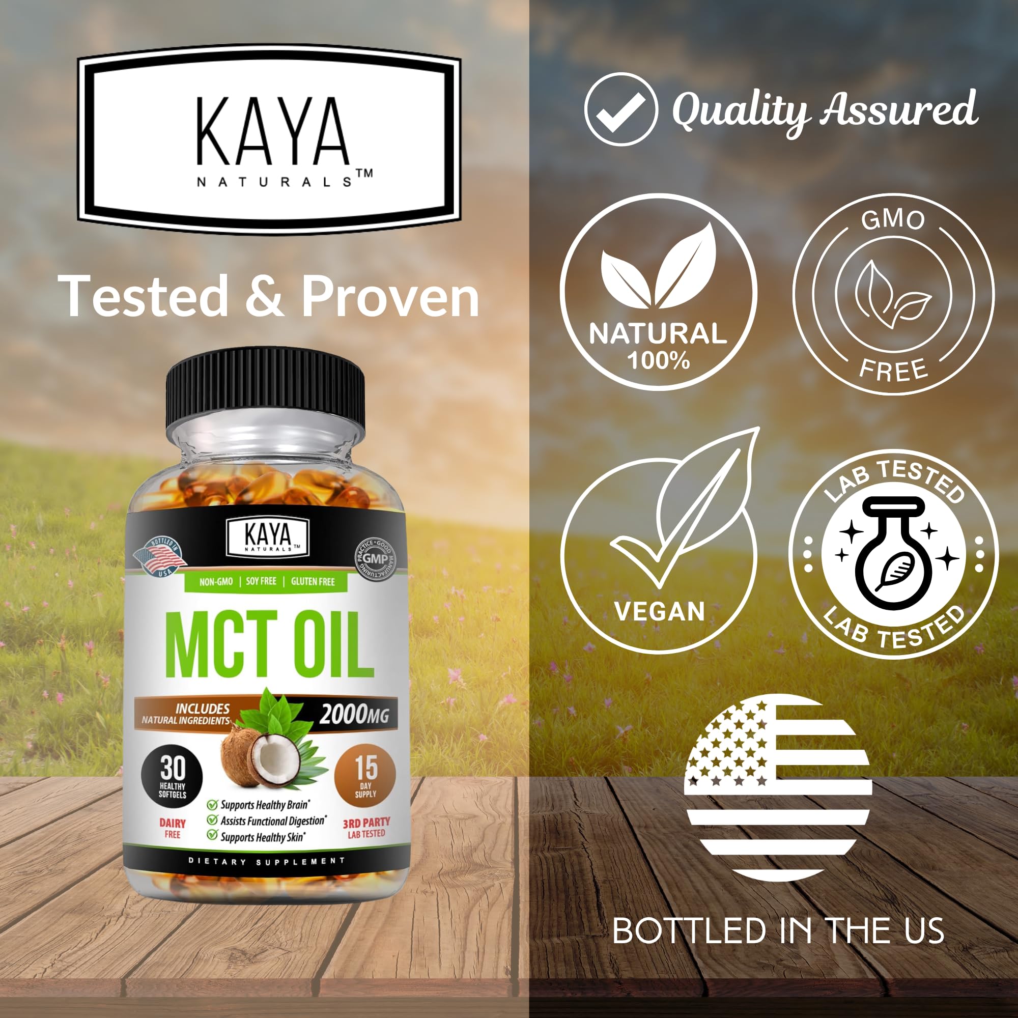Kaya Naturals icono sin OGM, coco puro.