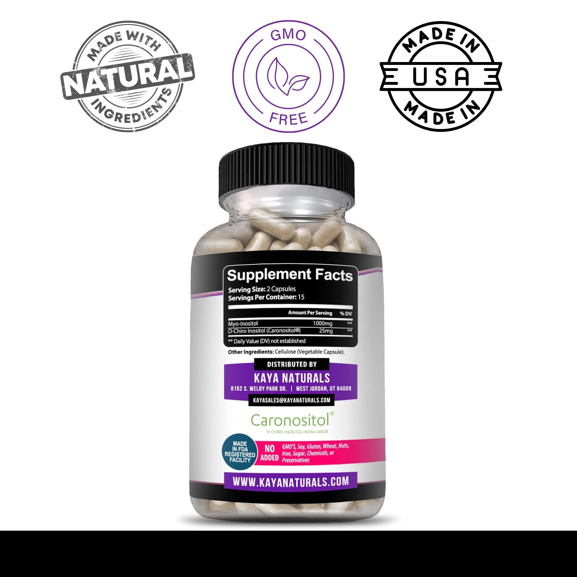 Kaya Naturals fórmula de alta calidad con ingredientes confiables.