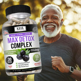 Textura de la mezcla herbal Kaya Naturals Max Detox.