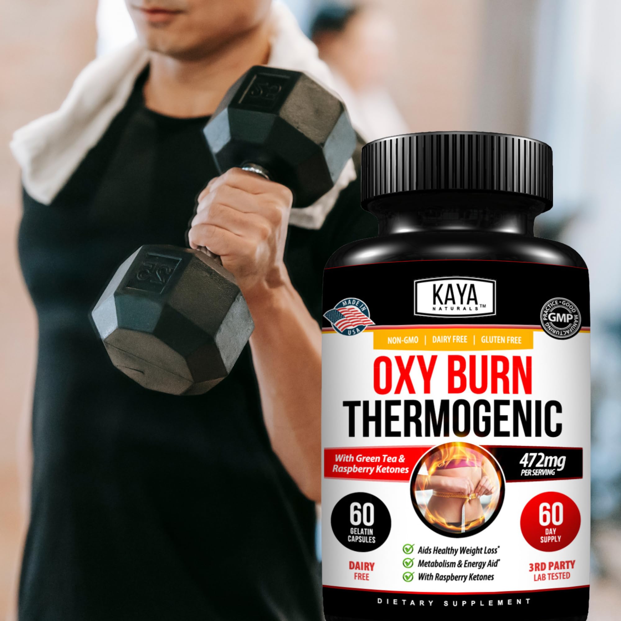 Kaya Naturals Oxy Burn cápsulas energéticas para entrenamientos y enfoque