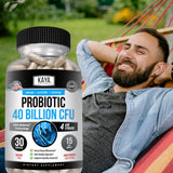Kaya Naturals Probiotic 40B CFU empaque sanitario, diseño práctico para uso seguro