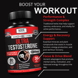 Kaya Naturals Ultra Testosterona, imagen de entrenamiento intenso, ideal para rutinas.