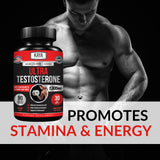 Kaya Naturals Ultra Testosterona, etiqueta frontal, rendimiento potencial durante ejercicios.