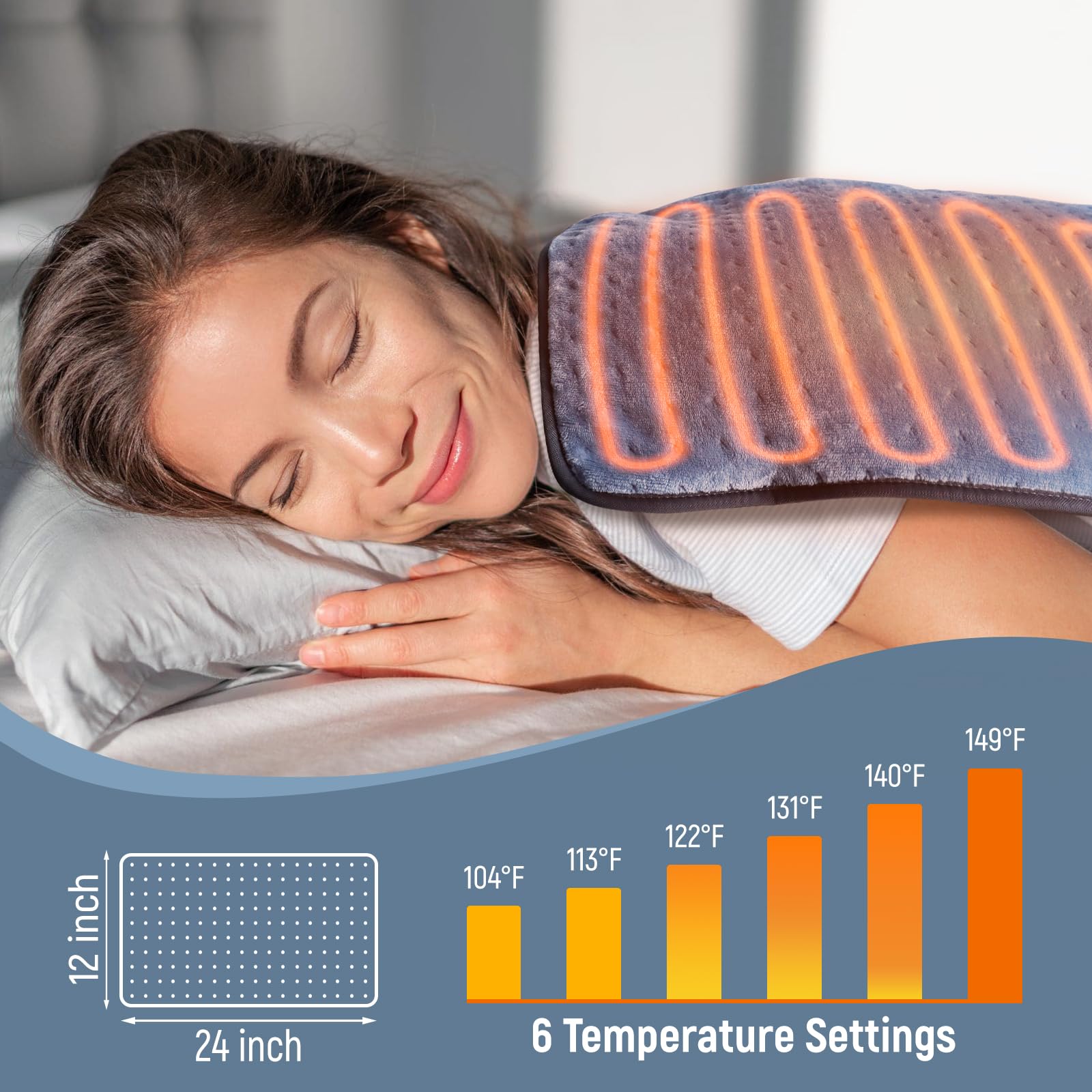 Kdti almohadilla de calor para hombros y cuello, calor cómodo que se adapta a la zona.