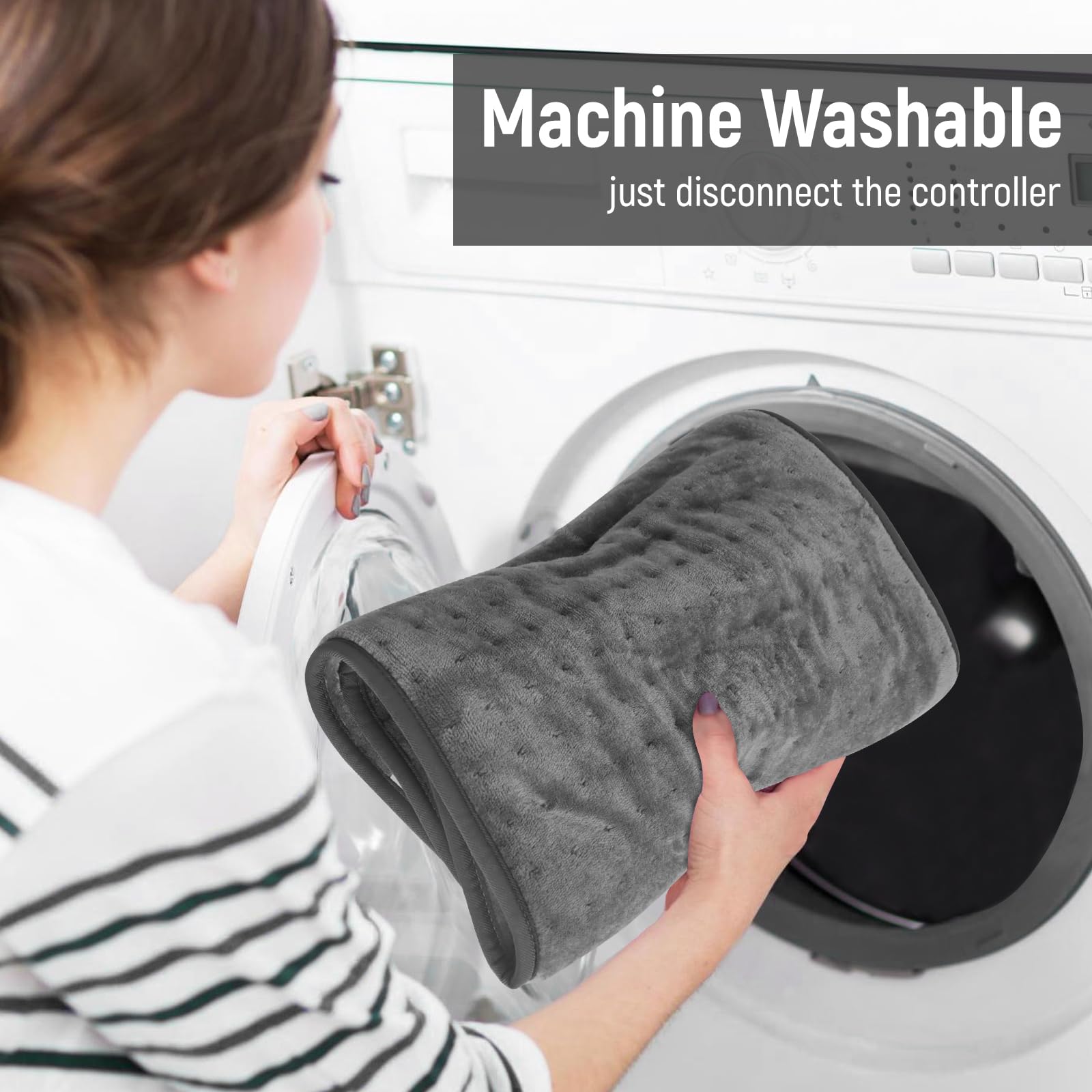 Kdti funda lavable a máquina para limpieza fácil y rápida.