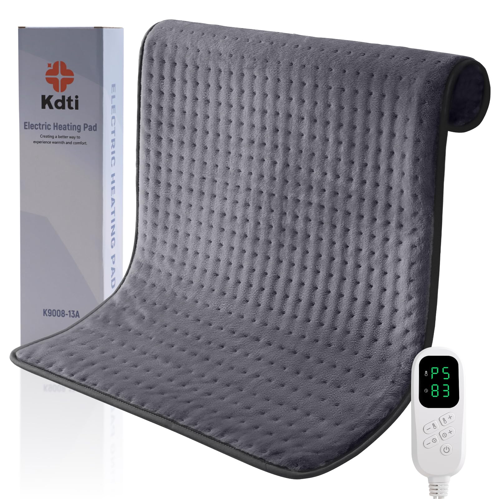 Kdti manta eléctrica extra grande cubre espalda y torso para mayor confort.