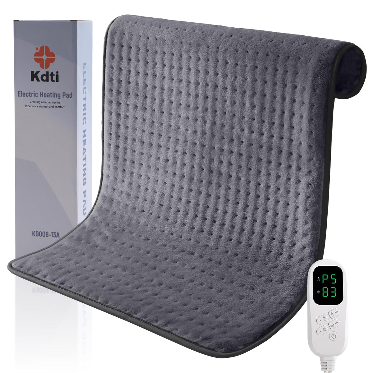 Kdti manta eléctrica extra grande cubre espalda y torso para mayor confort.