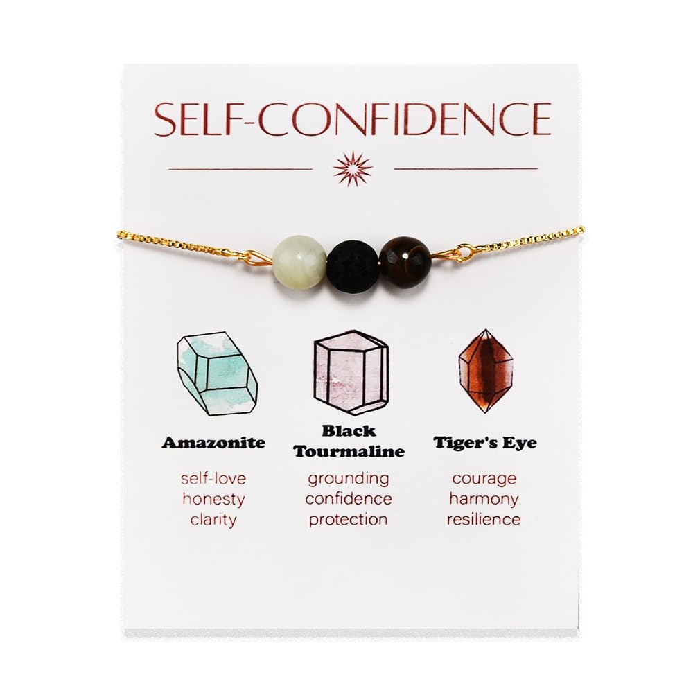 Brazalete Kefley Autoconfianza Ojos de Tigre, ideal para reforzar la confianza en reuniones.