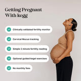 Kegg aplicación de fertilidad: interfaz móvil para seguir tu ciclo.