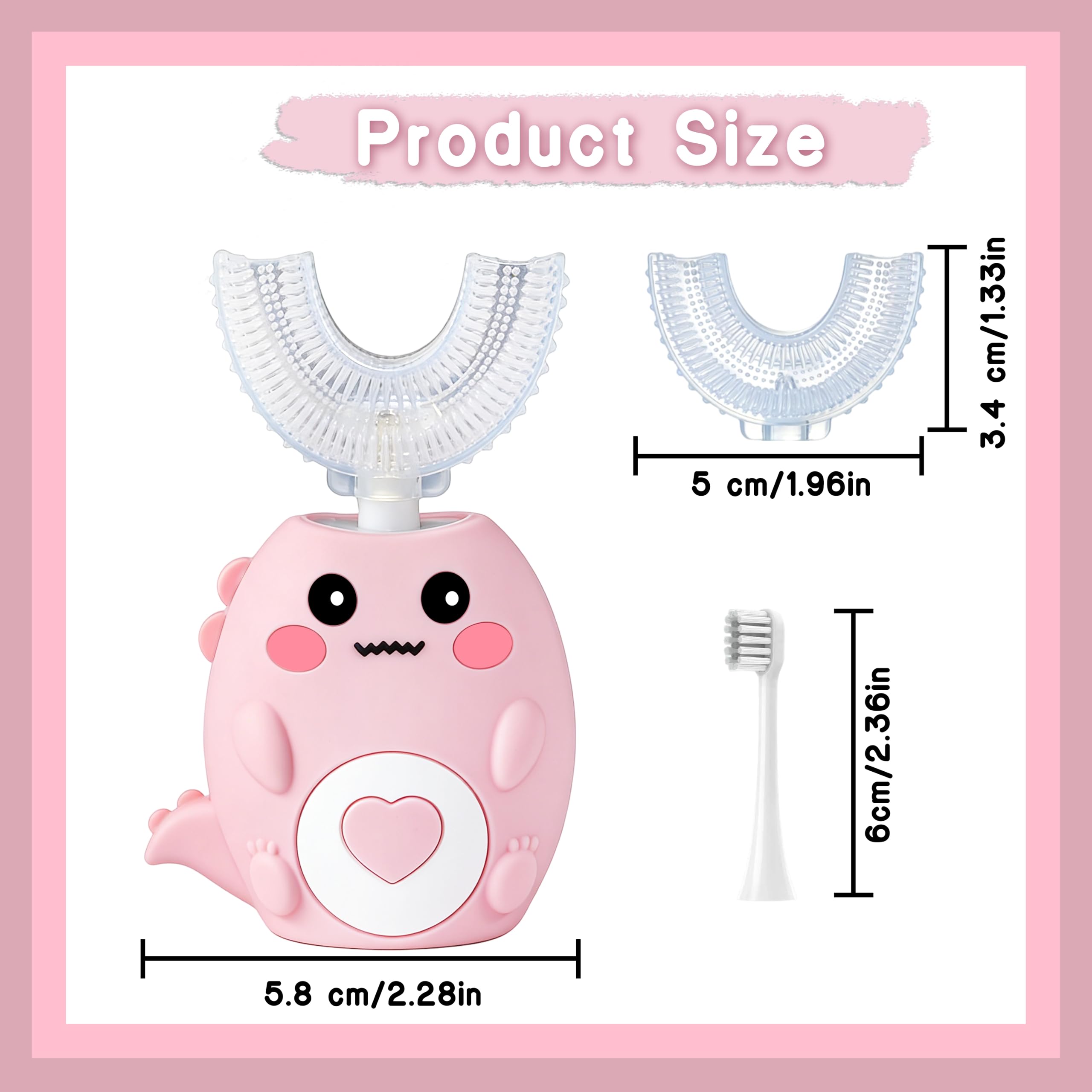 KEGOZ cepillo U360, enfoque en dientes internos para eliminar placa.