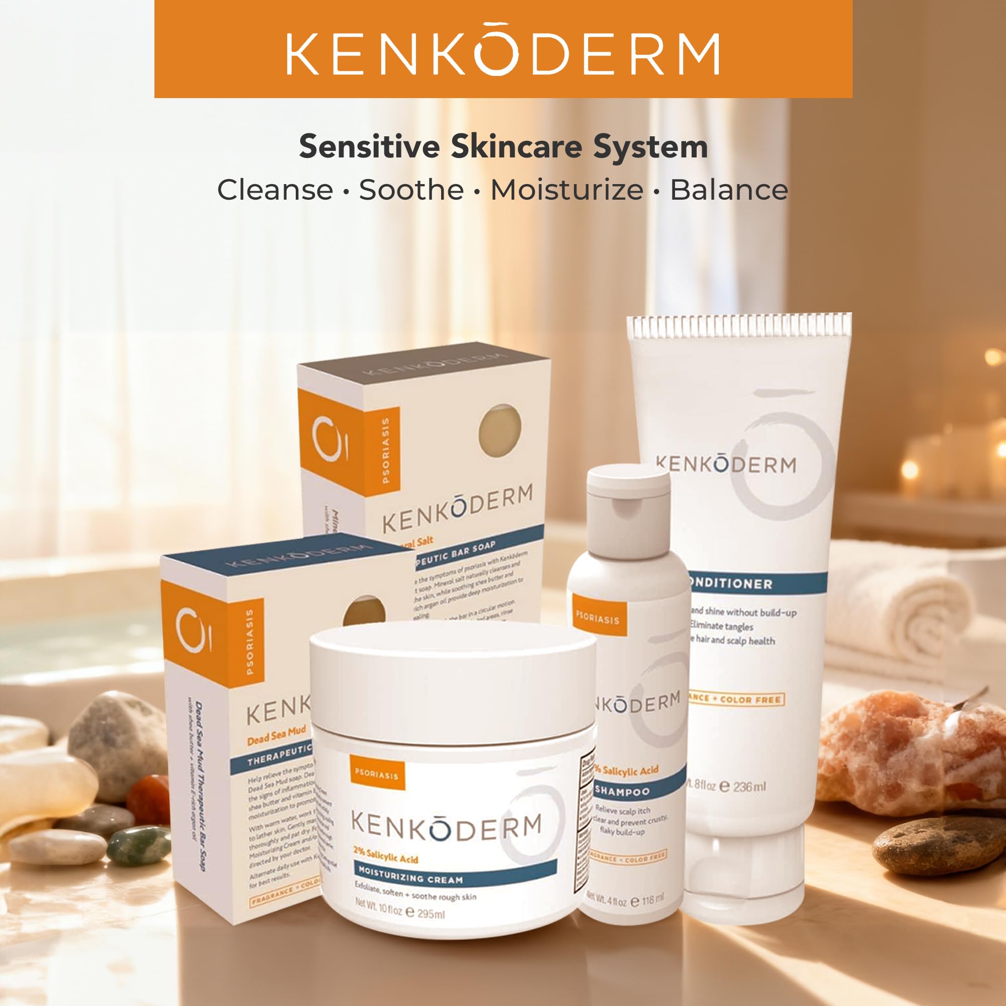 Kenkoderm: uso diario en rostro y cuerpo para piel más equilibrada.