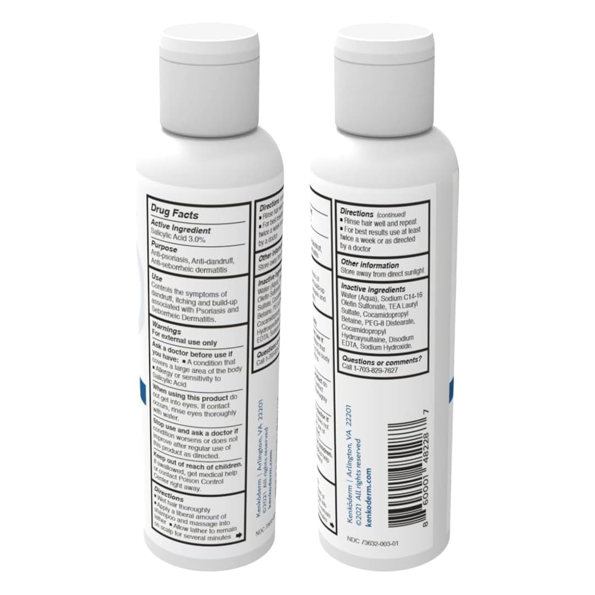 Kenkoderm Psoriasis Aplicación diaria para cabello sensible.