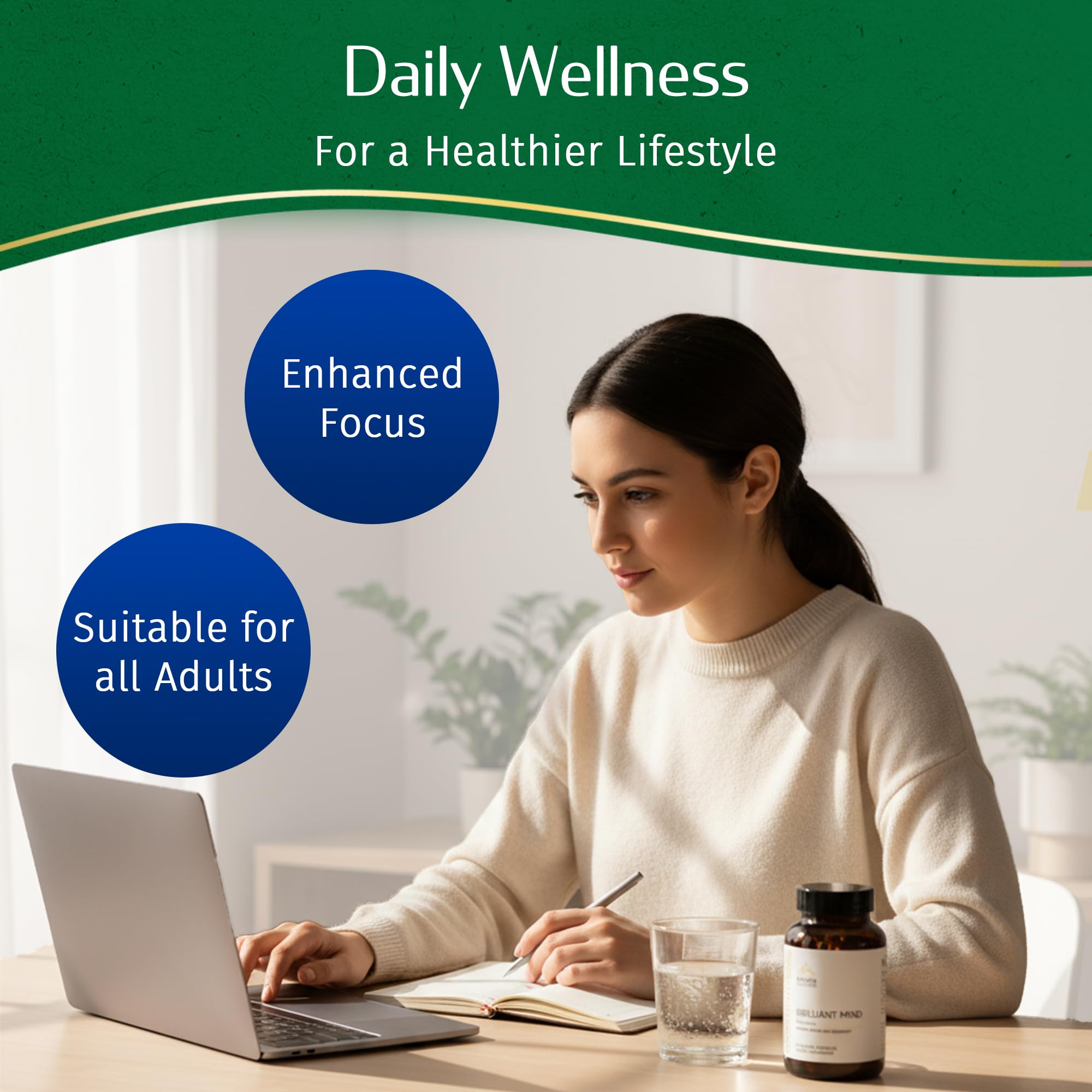 Kerala Ayurveda Brahmi Pearls: uso diario para enfoque sostenido en estudio.