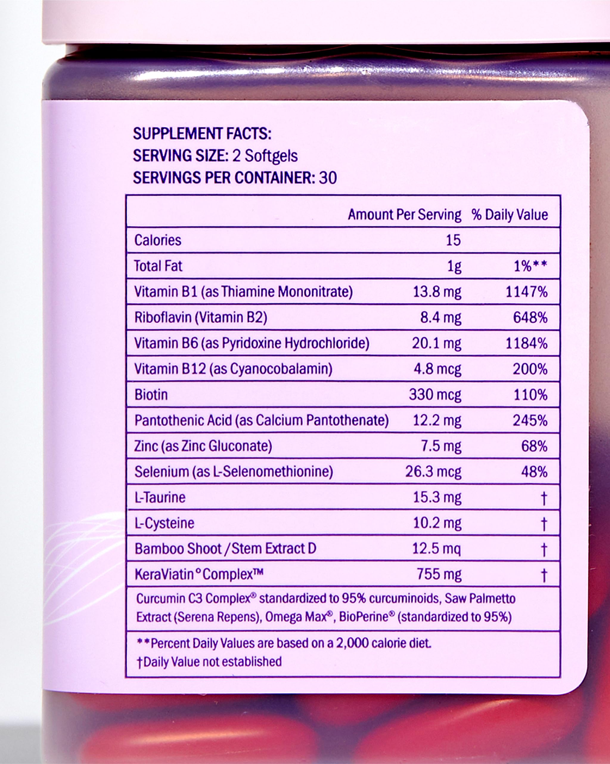 Keranique: ingredientes clave biotina, zinc y selenio para salud capilar.