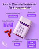 Keranique: mujer con cabello más denso gracias al tratamiento.