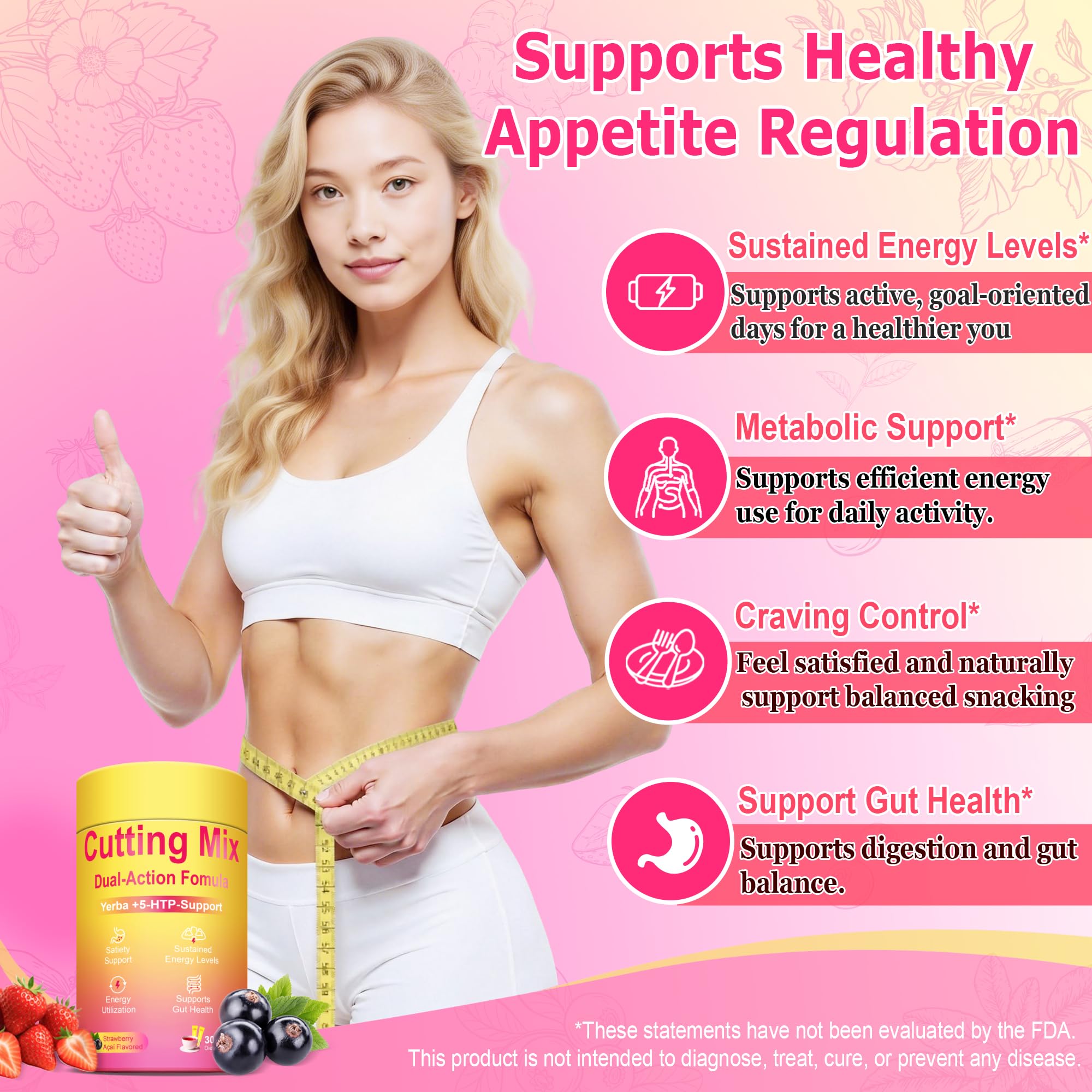 Kereeao Cutting Drink Mix con FOS, apoyo digestivo potencial