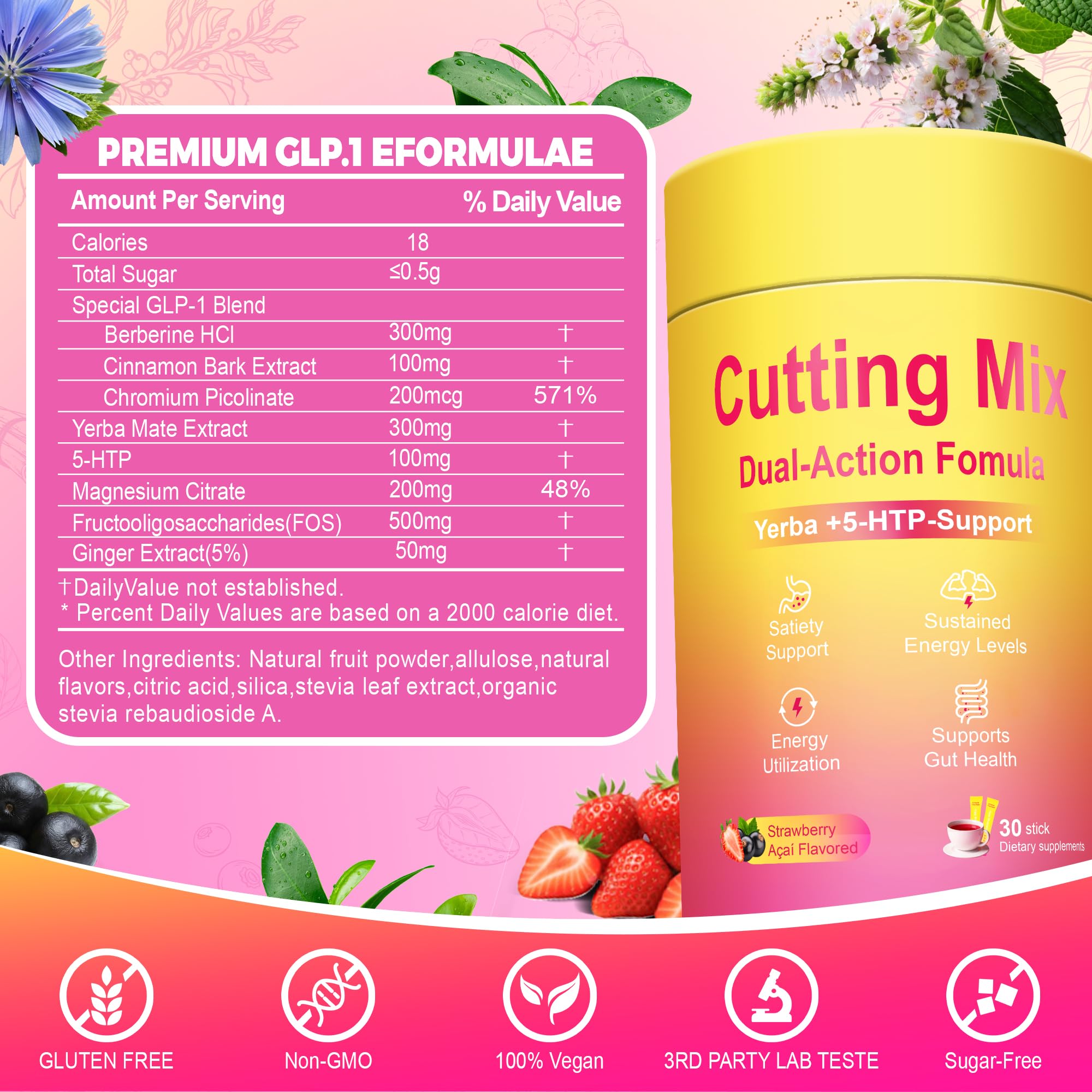 Kereeao Cutting Drink Mix con yerba mate, energía suave para el día