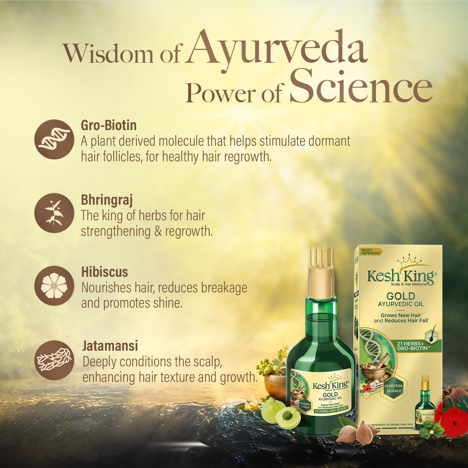 Kesh King Aceite Methi: fórmula que podría ayudar a reducir la caída.