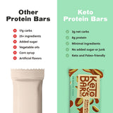 Keto Bars barra chocolate oscuro coco almendra, placer keto para cualquier momento.