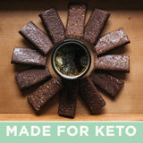 Keto Bars barra menta chocolate, snack refrescante para mantener energía.