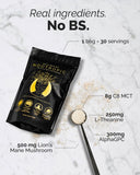 Keto Brainz envase de 16 onzas listo para tu ritual matutino.
