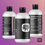 Keto Chow SALTT Relax Drops, ingredientes naturales del Gran Lago Sal, fuente mineral.