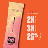 Keto Chow SALTT Verano Infinito vaso con bebida sabor fresa limonada para energía