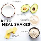 Keto Science Keto Meal Shake Vanilla etiqueta nutricional con vitaminas y minerales