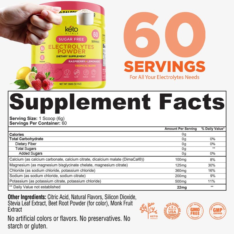 Keto Vitals cucharita medidora incluida para dosis consistentes en cardio.