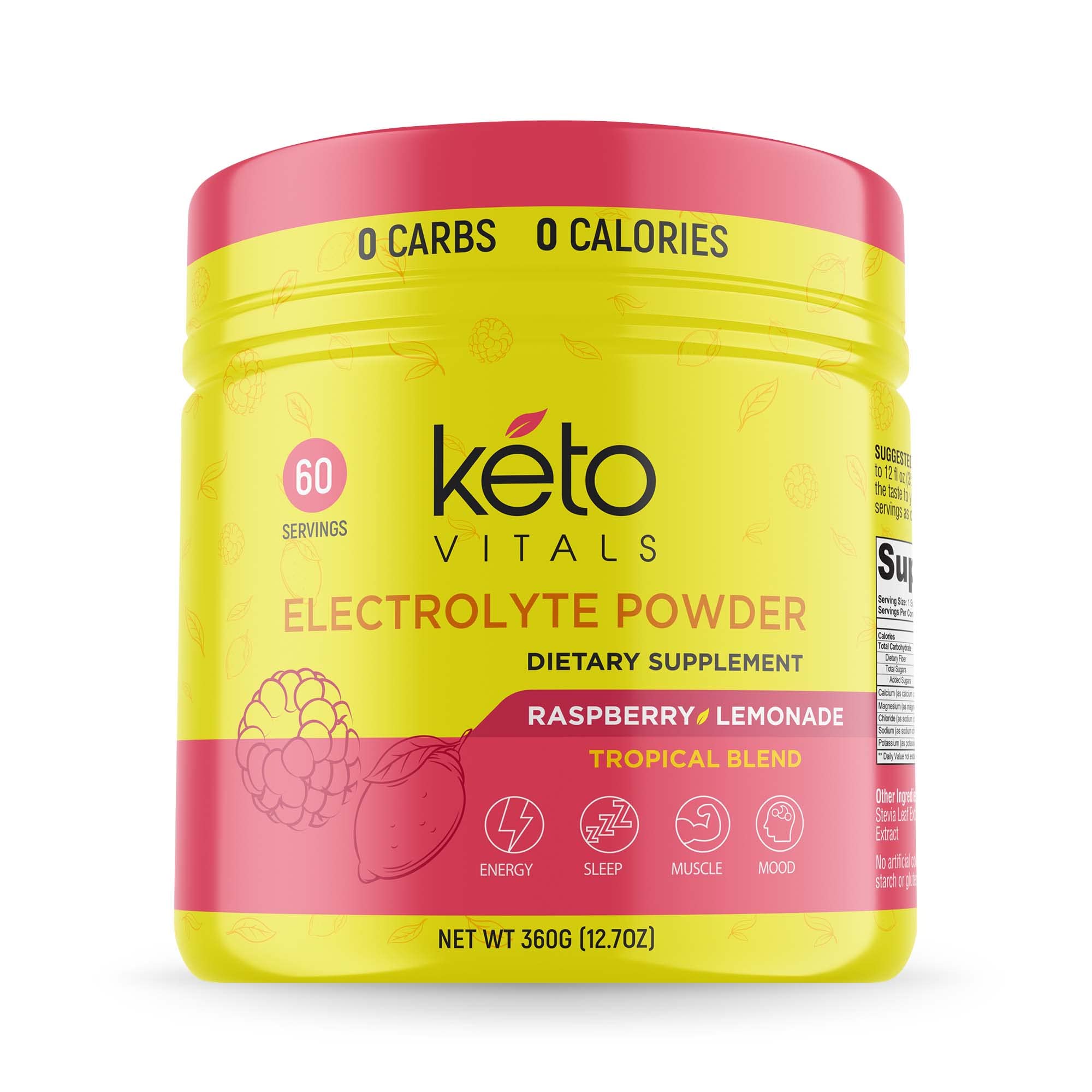 Keto Vitals caja de 60 porciones lista para viaje o gimnasio.