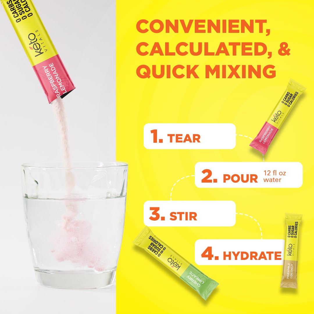 Keto Vitals Tropical Electrolitos, ingredientes clave