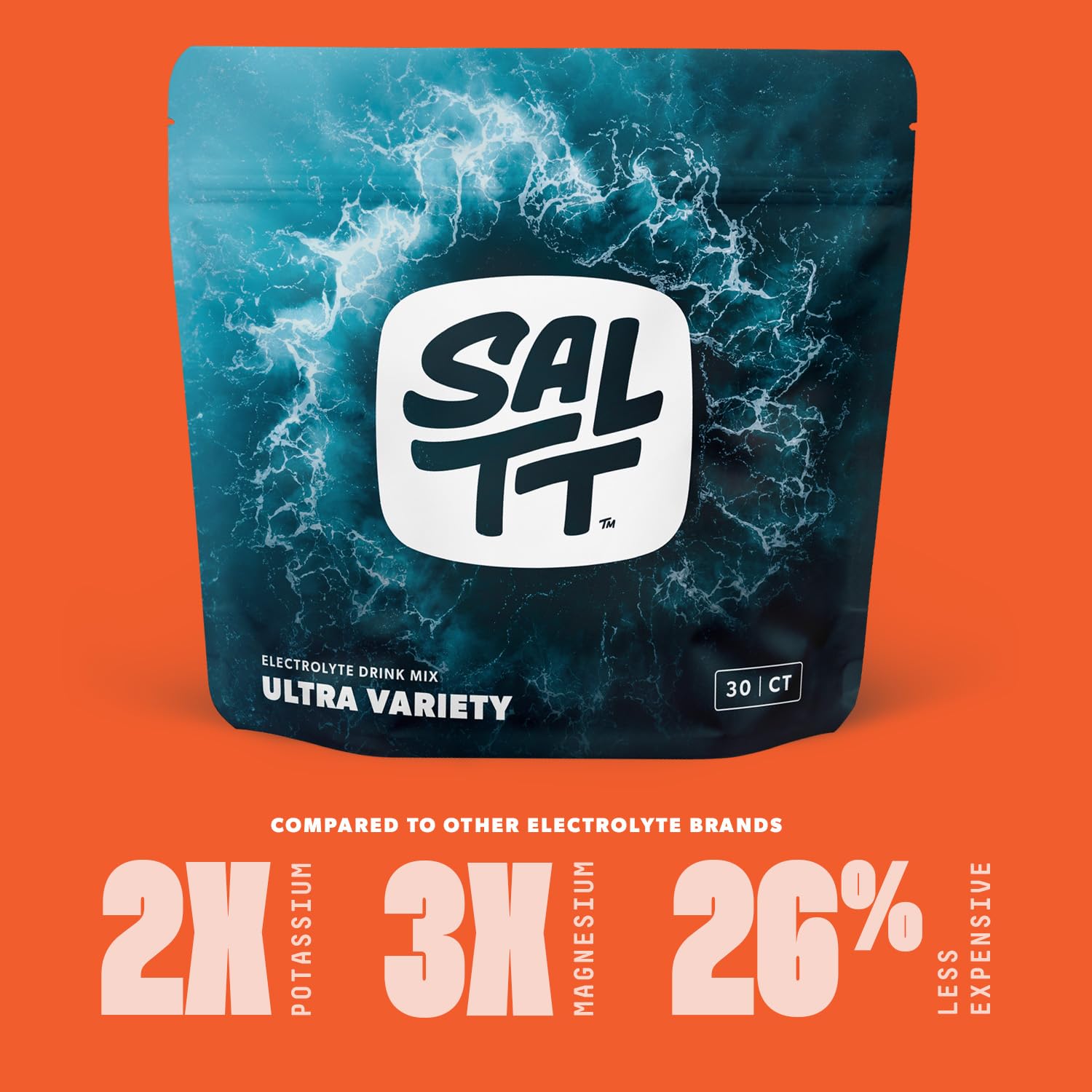 Keto Chow SALTT bebida de electrolitos en vaso para entrenamientos.