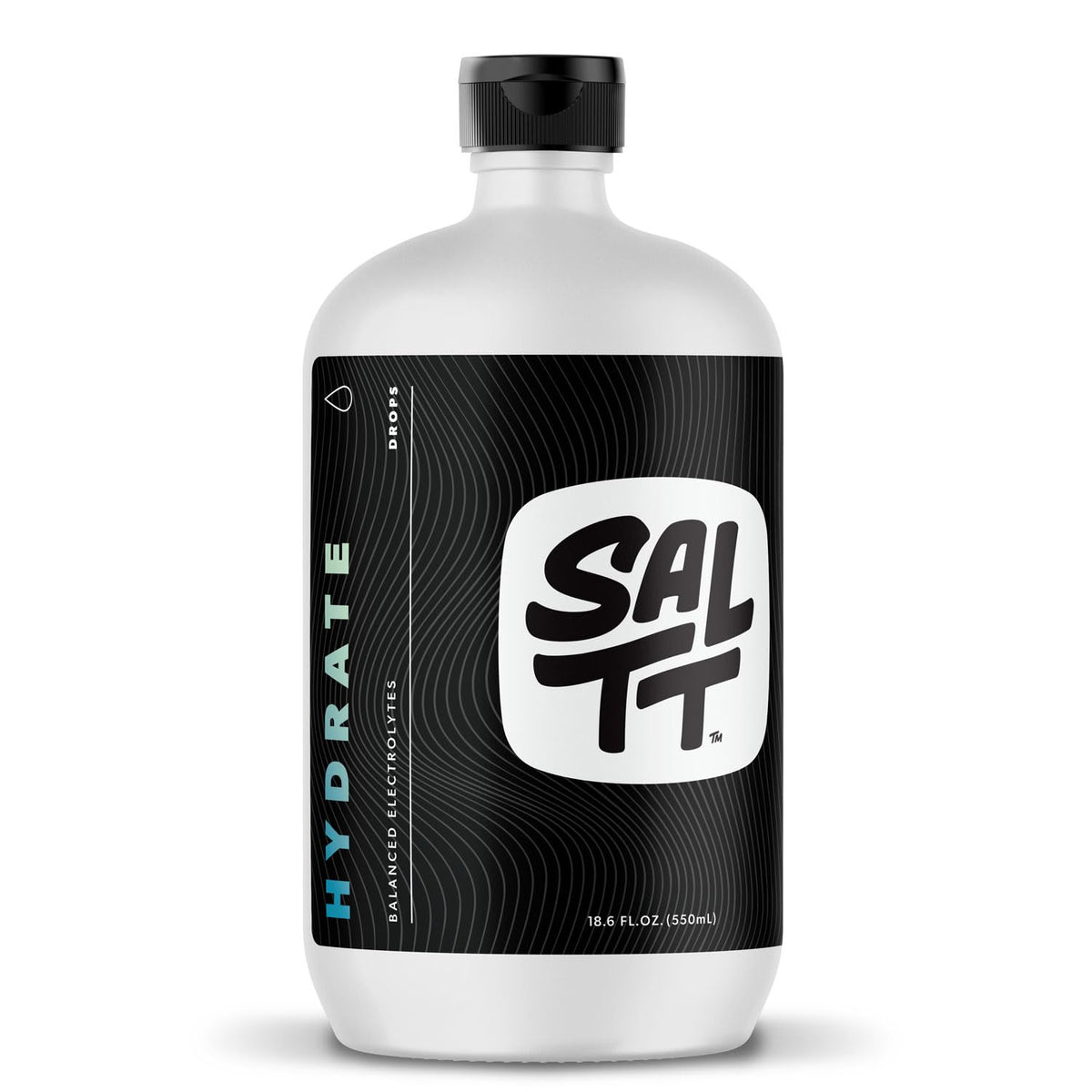 Keto Chow SALTT Hydrate: botella 548 ml para hidratación diaria sin cafeína.