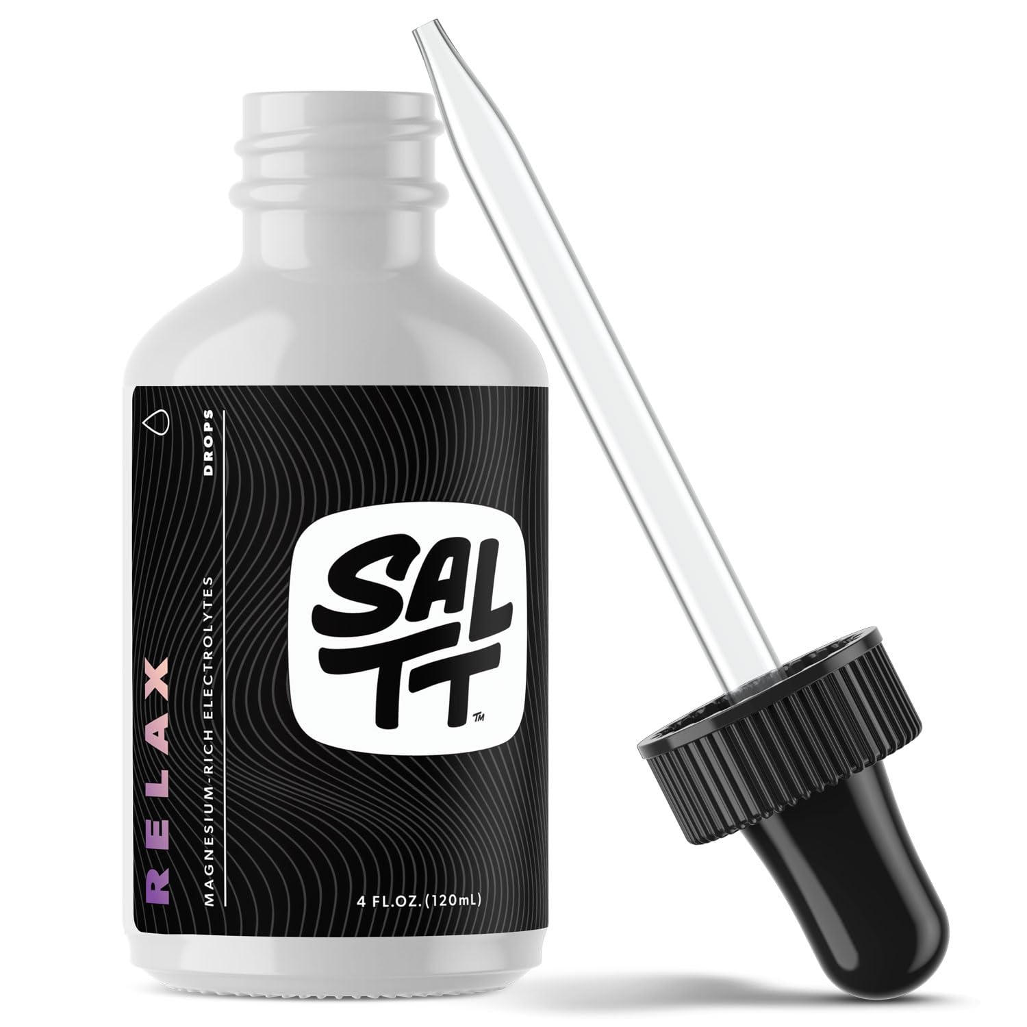 Keto Chow SALTT Relax Gotas: botella de 120 ml para uso diario de electrolitos.