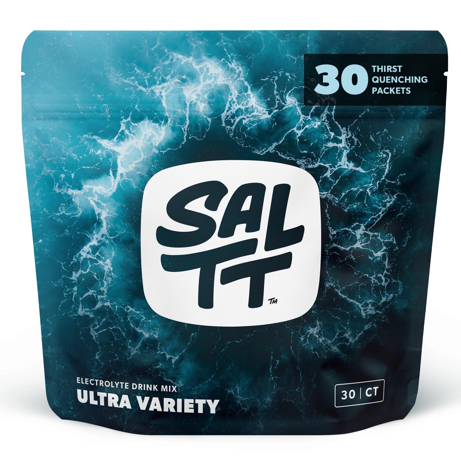 Keto Chow SALTT variedad Ultra de 30 sobres para hidratación diaria.