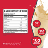 Ketologic Colágeno Vanilla en batido de frutas para proteína extra.