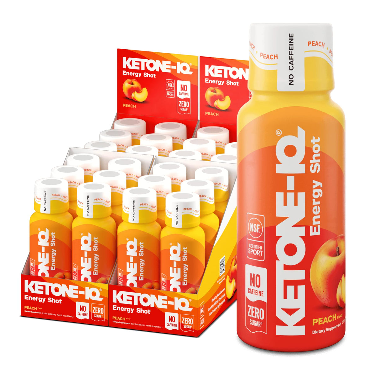 Ketone-IQ porcion-durazno 01: energía estable sin cafeína para la mañana