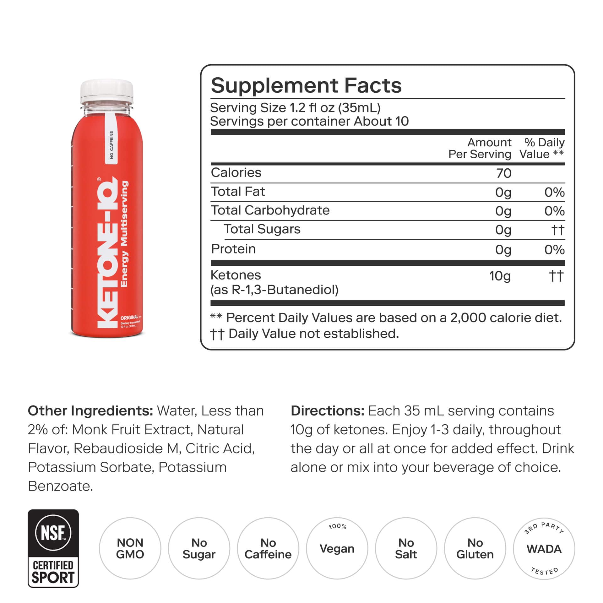 Pour Ketone-IQ into a glass for quick focus and endurance.