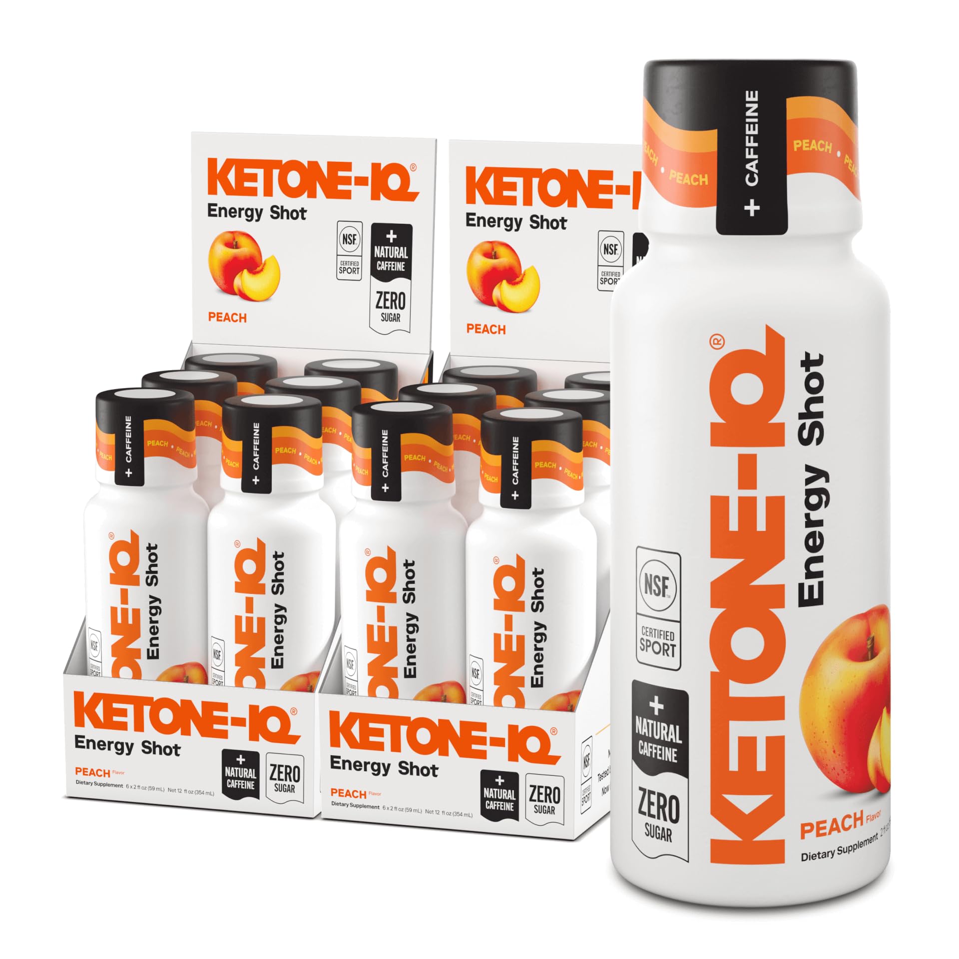 Ketone-IQ Shot, lata en manos, energía sostenida sin azúcares y claridad.