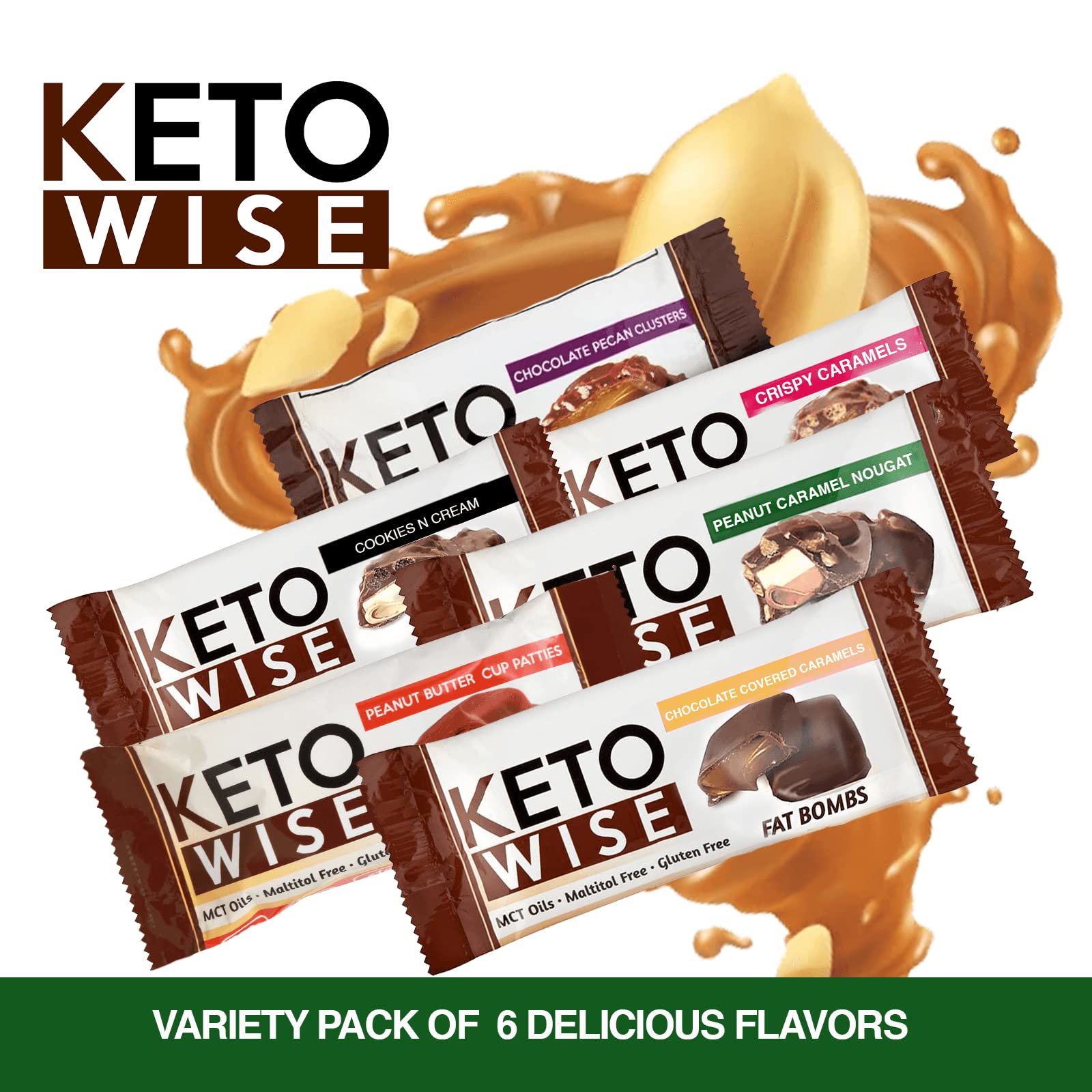Keto Wise bombas-grasas listas para aperitivos energéticos y sabrosos.