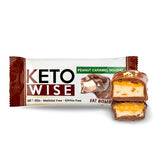 Keto Wise bombas-grasas maní con caramelo crujiente, snack dulce para controlar antojos.
