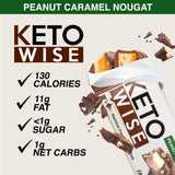 Keto Wise bombas-grasas 32 g por paquete, porción conveniente para dietas cetogénicas.