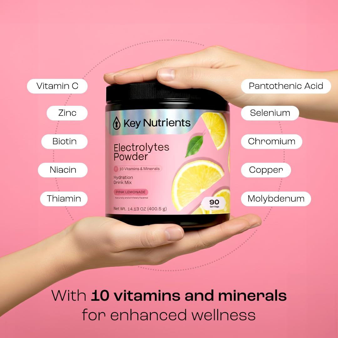 KEY NUTRIENTS 6-electrolitos con magnesio, potasio y calcio para reposición equilibrada