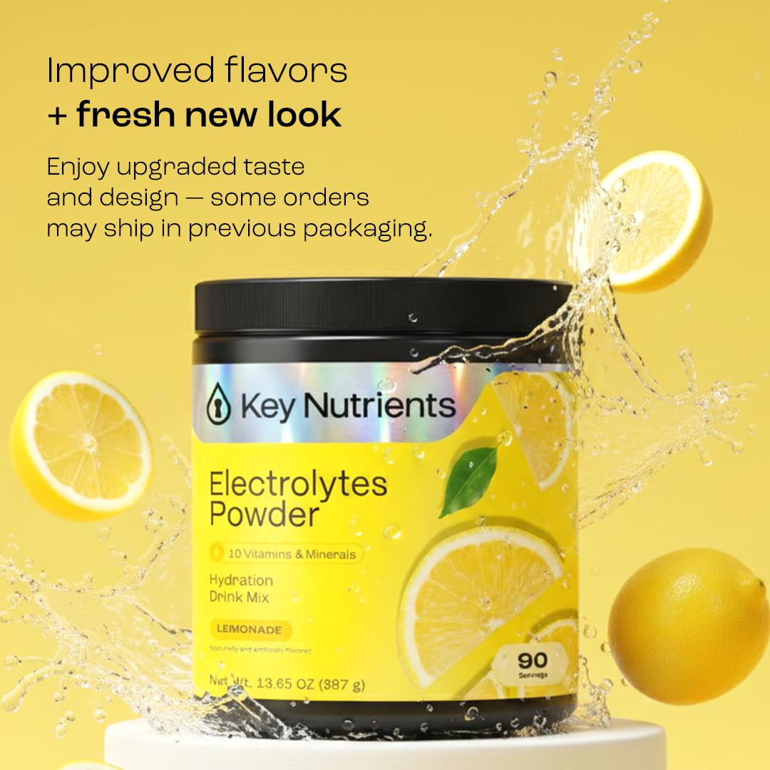 KEY NUTRIENTS bote electrolitos limón para bebidas